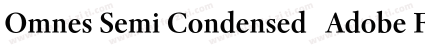 Omnes Semi Condensed   Adobe Font字体转换